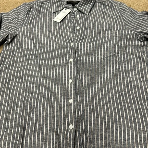 Banana Republic Factory women linen button down shirt. Small. NWT! - Picture 3 of 5